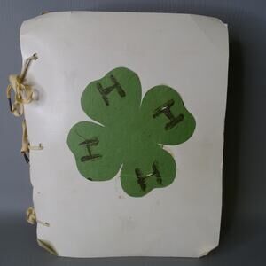 Vintage 4H Club Girls Record Book Scrapbook Pictures Stories Ribbons Iowa